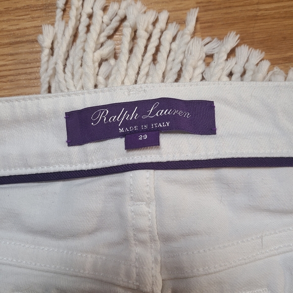 Ralph Lauren Purple Label Women's White Cotton Matchstick 400 Jeans size  29 - Picture 12 of 16